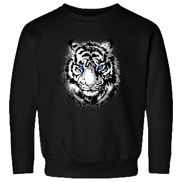 Discover White Tiger Head Portrait - Wildlife Big Cats Sweatshirts