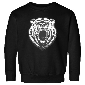 Discover Black bear head polygon geometric Sweatshirts