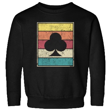 Discover Clubs Playing Card Poker Symbol Sweatshirts