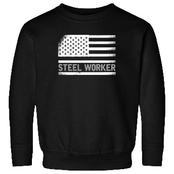 Discover US Flag Steel Worker Blue Collar Sweatshirts