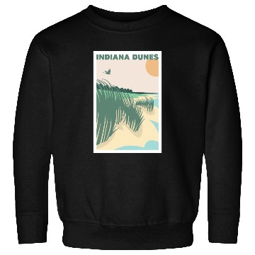 Discover Grass Sunset Indiana Dunes Poster Sweatshirts