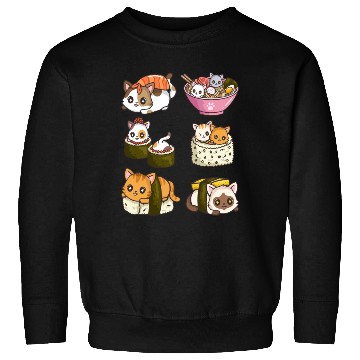 Discover Sushi Cat Japanese Anime Sweatshirts