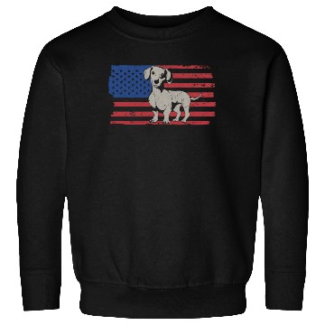 Discover Wiener, Dachshund, US FLAG Sweatshirts