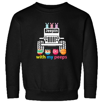 Discover Jeepin With My Peeps Rabbit Riding Jeep Gift Sweatshirts