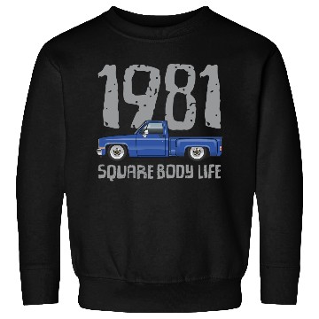Discover 1981 Square Body Life Bright Blue Sweatshirts