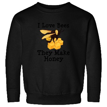 Discover I Love Bees Honey Bee Beekeeping Beekeeper Sweatshirts