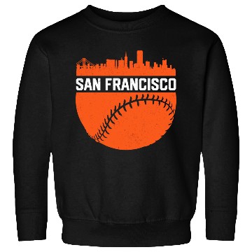 Discover Vintage Downtown San Francisco Cali Skyline Baseba Sweatshirts