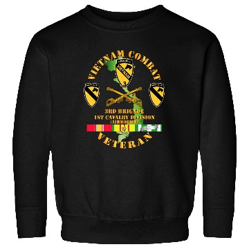 Discover Army Vietnam Combat Cavalry Veteran w Support Brig Sweatshirts