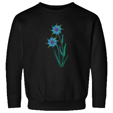 Discover Blue Cornflowers - Floral Artwork With Spring Sweatshirts