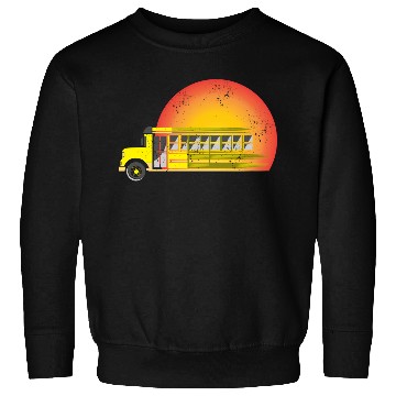 Discover Retro Sunset School Bus Driver Sweatshirts