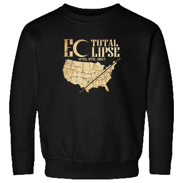 Discover USA Map Path Of Totality 4.8.24 Total Eclipse Sweatshirts
