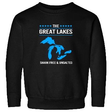 Discover The Great Lakes Shark Free And Unsalted Sweatshirts