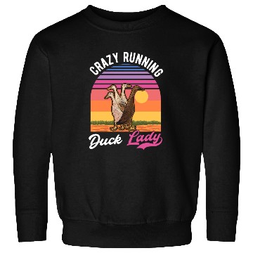Discover Crazy Running Duck Lady Indian Sweatshirts