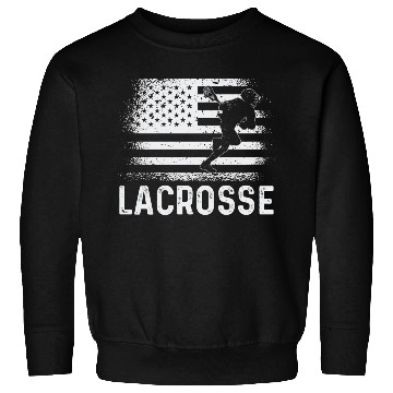 Discover Lacrosse LAX American USA Flag Sweatshirts