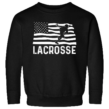 Discover Lacrosse American Flag USA Sweatshirts