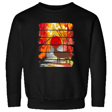 Discover Deer In The Forest With A Sunset Sweatshirts