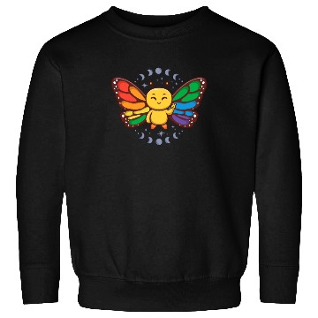 Discover LGBTQ Rainbow Flag Monarch Butterfly Pride Month Sweatshirts