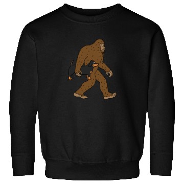 Discover Bigfoot Sasquatch Carrying Dachshund Sweatshirts