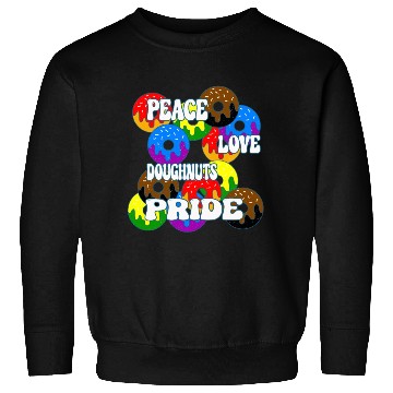 Discover Peace Love Doughnuts Pride - LGBTQ+ Sweatshirts