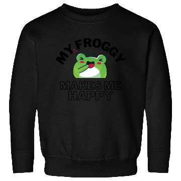 Discover Froggy Frog Makes Me Happy Sweatshirts