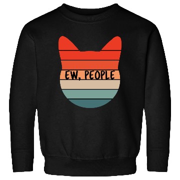 Discover Ew People Cat Retro Sunset Colors Sweatshirts