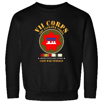 Discover Army VII Corps The Jayhawk Corps SSI w COLD WAR SV Sweatshirts