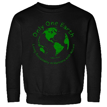 Discover Only One Earth - dark green vintage design Sweatshirts