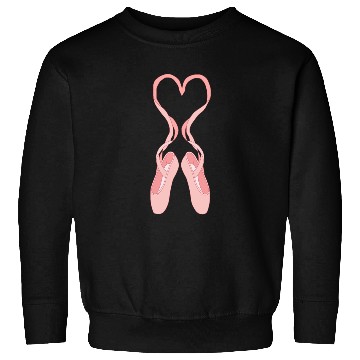 Discover Lovely Heart Pink Ballet Slippers Sweatshirts