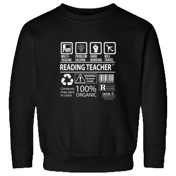 Discover Reading Teacher Sweatshirts - Multitasking Job Gift It