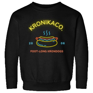 Discover Neon Light Glow Hot Dog Logo Sweatshirts