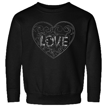 Discover Artsy Love Silver logo in a heart Sweatshirts