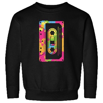 Discover Colorful Retro Cassette Tape Sweatshirts