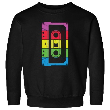 Discover Colorful Retro Cassette Tape Sweatshirts