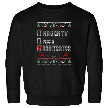 Discover Naughty Nice Arbitrator, Matching Christmas Group Sweatshirts