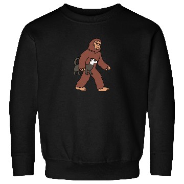 Discover Bigfoot Sasquatch Walking Ferret Sweatshirts