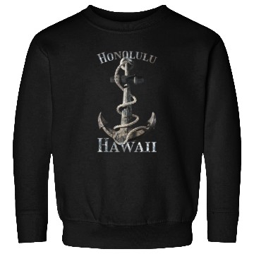 Discover Honolulu Hawaii Nautical Anchor Sailing Sweatshirts