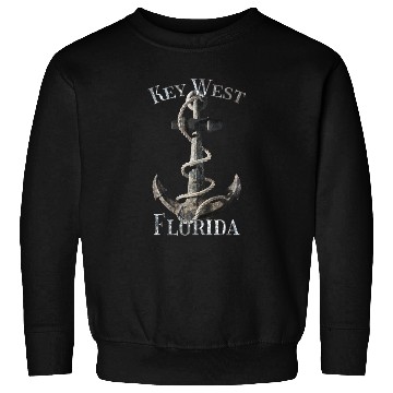 Discover Key West Florida Nautical Anchor Sailing Sweatshirts