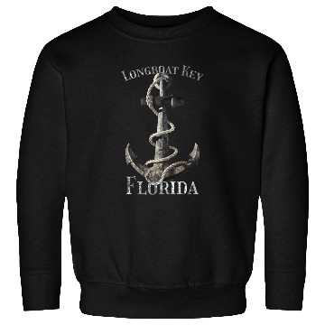 Discover Longboat Key Florida Nautical Anchor Sailing Sweatshirts