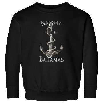 Discover Nassau Bahamas Nautical Anchor Sailing Sweatshirts