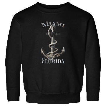 Discover Miami Florida Nautical Anchor Sailing Sweatshirts