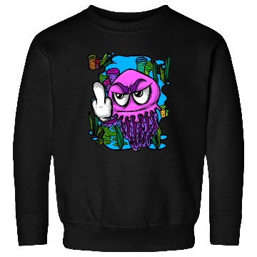 Discover Jelly Fish Middle Finger Jellyfish Sweatshirts