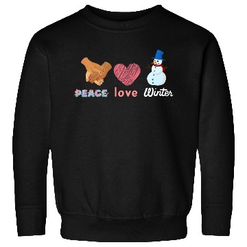 Discover peace, love, winter Sweatshirts