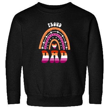 Discover Proud Dad Lesbian Pride Rainbow Sweatshirts
