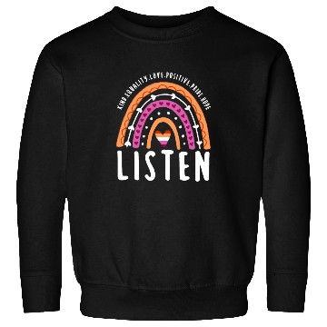 Discover Listen Lesbian Pride Rainbow Sweatshirts