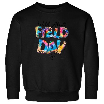 Discover Tie dye leopard Wild About Field Day Teacher Kids Sweatshirts