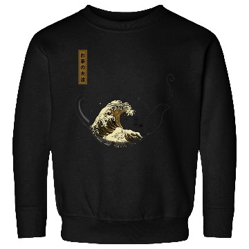 Discover The Great Wave of Tea Design Sweatshirts