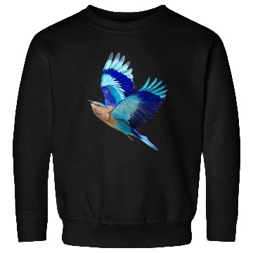 Discover Flying Blue Indian Roller Bird Sweatshirts