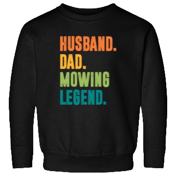 Discover HUSBAND DAD MOWING LEGEND FUNNY Sweatshirts