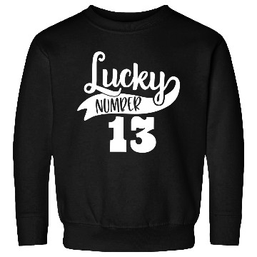 Discover Lucky Number 13 Birthday Party Design Sweatshirts