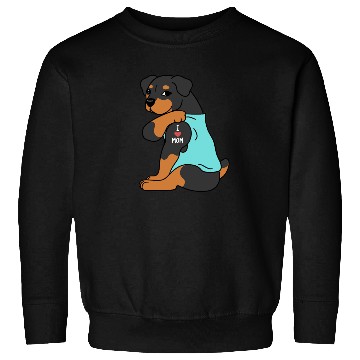 Discover I Love Mom Tattoo Rottweiler Sweatshirts